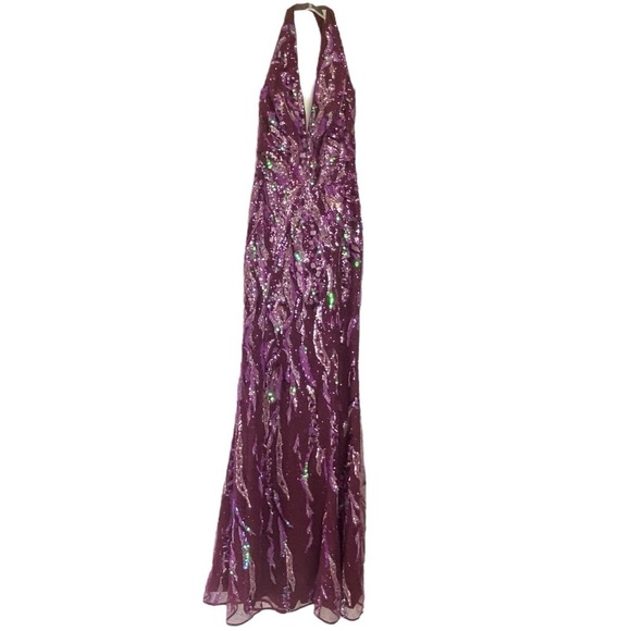 Dress the Population sequin halter gown - Picture 1 of 11